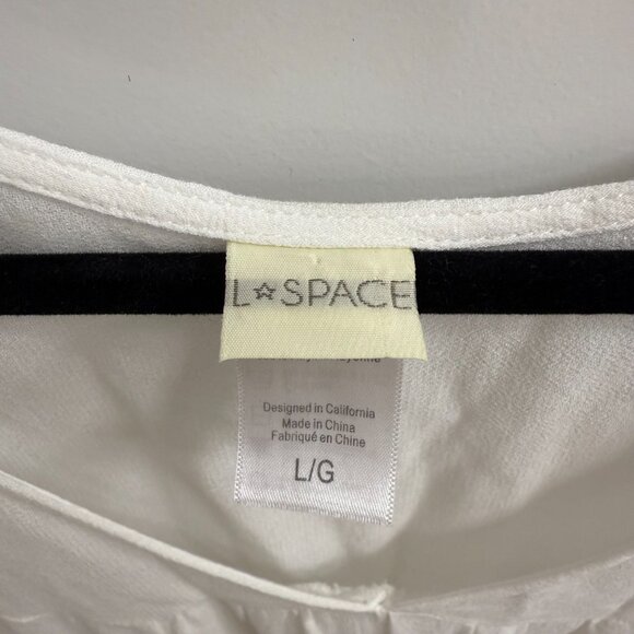 L*Space White and Cream Swim Coverup - Picture 3 of 3